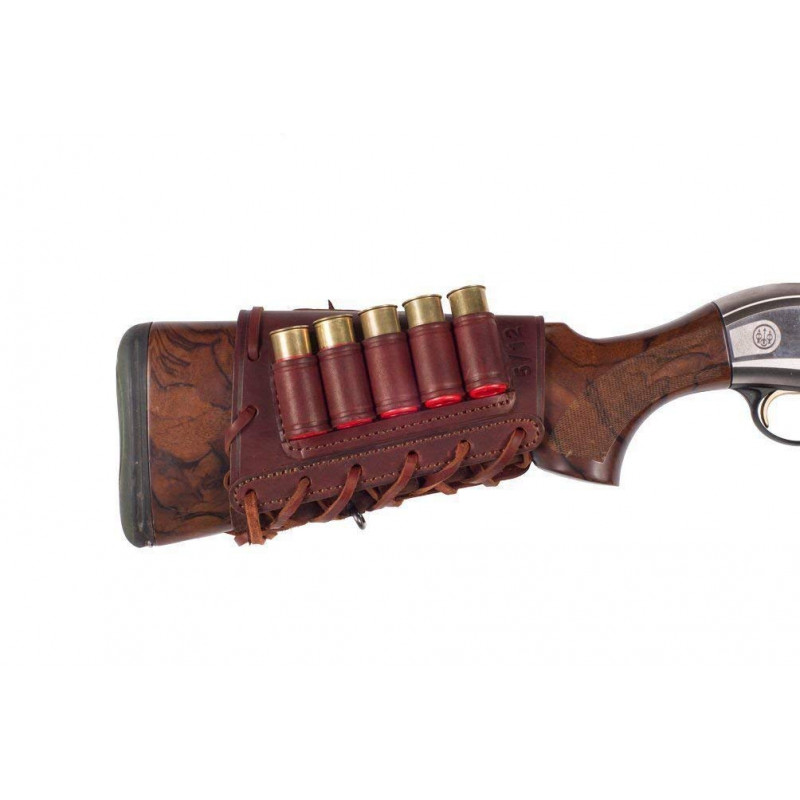 J17 Étui à cartouches en cuir véritable marron cognac 20 cal calibre VlaMiTex