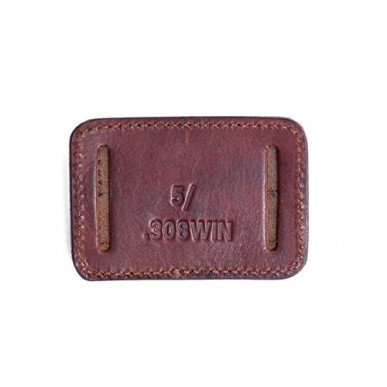 J14 Porte-cartouches en cuir véritable marron .308 WIN cal. VlaMiTex