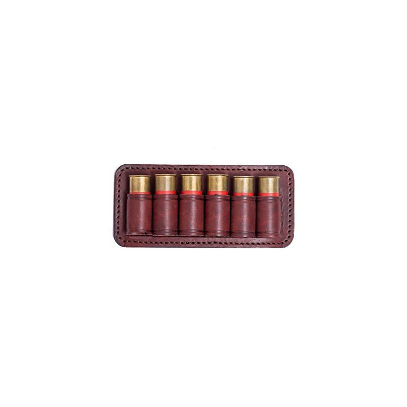 J10 Porte-cartouches en cuir véritable marron calibre 12 VlaMiTex
