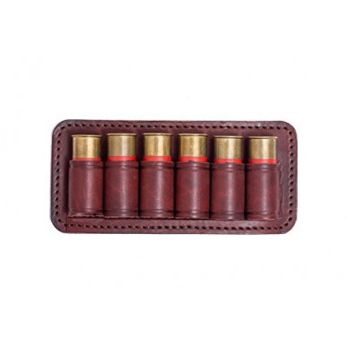 J10 Porte-cartouches en cuir véritable marron calibre 12 VlaMiTex