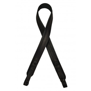 J8s Correa de Rifle de Cuero Auténtico Negro