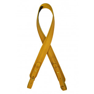Rifle Sling Genuine Leather Yellow – Adjustable Carrying Strap for Hunting Rifles