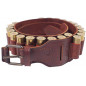 J7 Ceinture à cartouches en cuir véritable marron 12 cal. Bandoulière pour cartouches de chasse VlaMiTex
