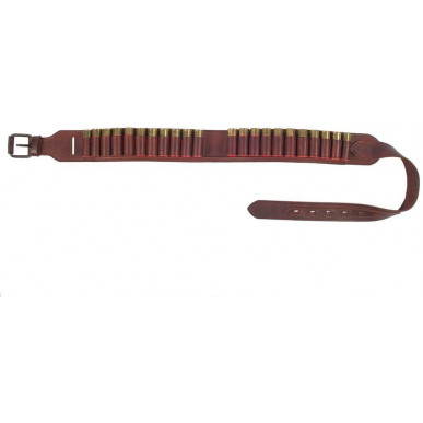 J7 Ceinture à cartouches en cuir véritable marron 12 cal. Bandoulière pour cartouches de chasse VlaMiTex