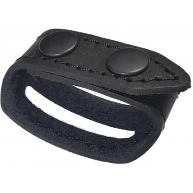 M15 3 x Soporte de Cinturón Cuero Auténtico Negro para 5 cm VlaMiTex