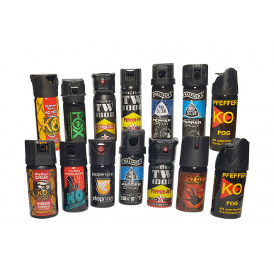 M9 Peber Spray Etui 1 Lomme Ægte Læder Passer til Walther / TW1000 / KO VlaMiTex