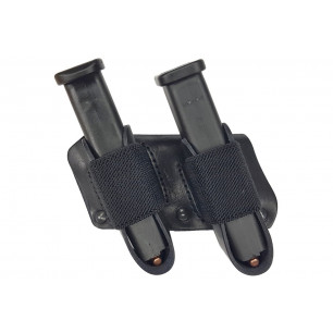 Portacargador Doble de Cuero para Zurdos – Bolsa Doble para 2 Cargadores IPSC