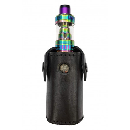 i4 Guerteltasche für Asmodus Minikin v2 Echt-Leder Schwarz für Guertel bis 5 cm VlaMiTex