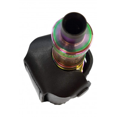 i4 असली चमड़े की बेल्ट पाउच Asmodus Minikin v2 के लिए, काले रंग में, 5 सेमी तक की बेल्ट के लिए VlaMiTex