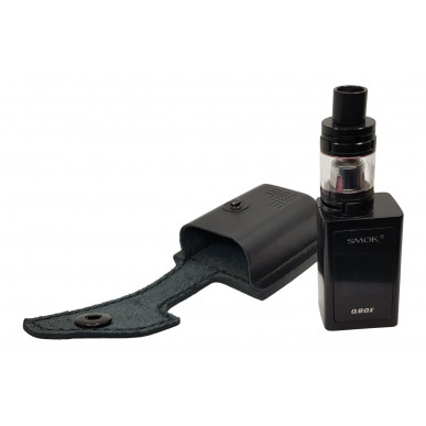 i1 Bæltetaske til SMOK Qbox Kit 50w Ægte Læder Sort VlaMiTex