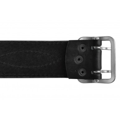 G4 Belt 5cm Wide Leather Black Chrome-Plated Buckle