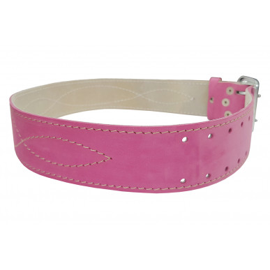 Cinturón reforzado G2 de 5 cm de cuero ROSA
