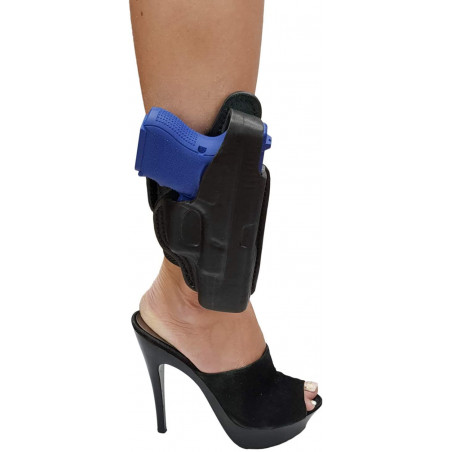 B00 Holster en cuir pour jambe inférieure pour Glock 26/27 / 28/29 / 30/33 / 36/39 VlaMiTex