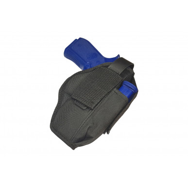 AK05 Funda Universal de Cinturón para Beretta 92 con Porta Cargador negro 5-56.de