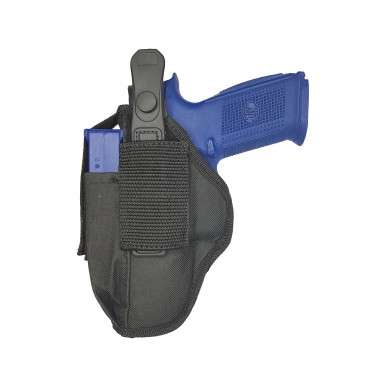 AK05 Holster Universel de Ceinture pour FN FNS Canon 5 Pouces avec Porte-Magazine 5-56.de