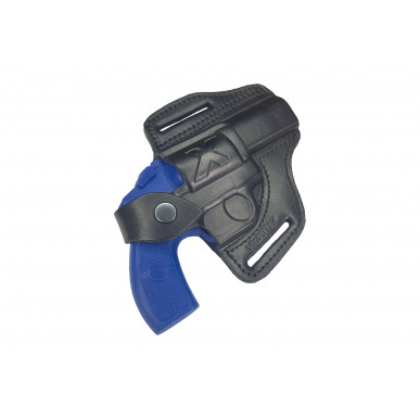 R2 Læder Revolver Hylster til Smith & Wesson 60 Løb 3 Tommer sort VlaMiTex