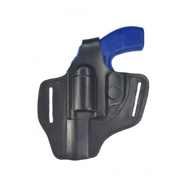 R2 kožené pouzdro na revolver pro Smith & Wesson 60 s hlavní 3 palce černé VlaMiTex