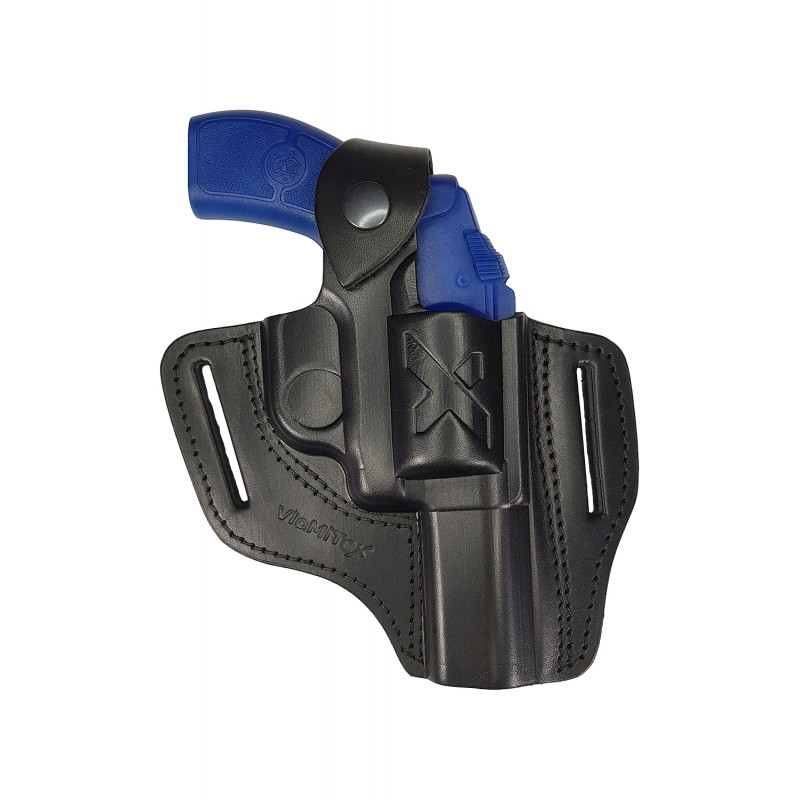 R2 حافظة مسدس جلدية لـ Smith & Wesson 640 طول السبطانة 3 بوصات باللون الأسود VlaMiTex