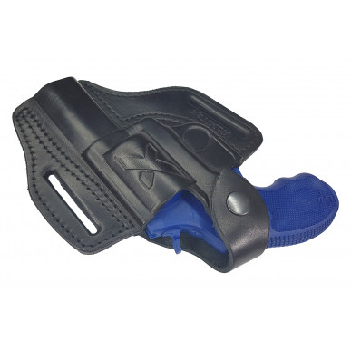 R2 Fondina in Pelle per Revolver Taurus 856 Canna 3 Pollici Nero VlaMiTex
