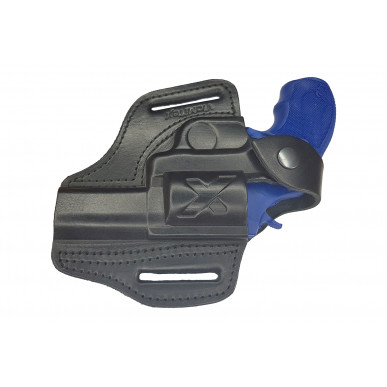 R2 Bőr Revolver Tok Taurus 856 3 hüvelykes cső fekete VlaMiTex